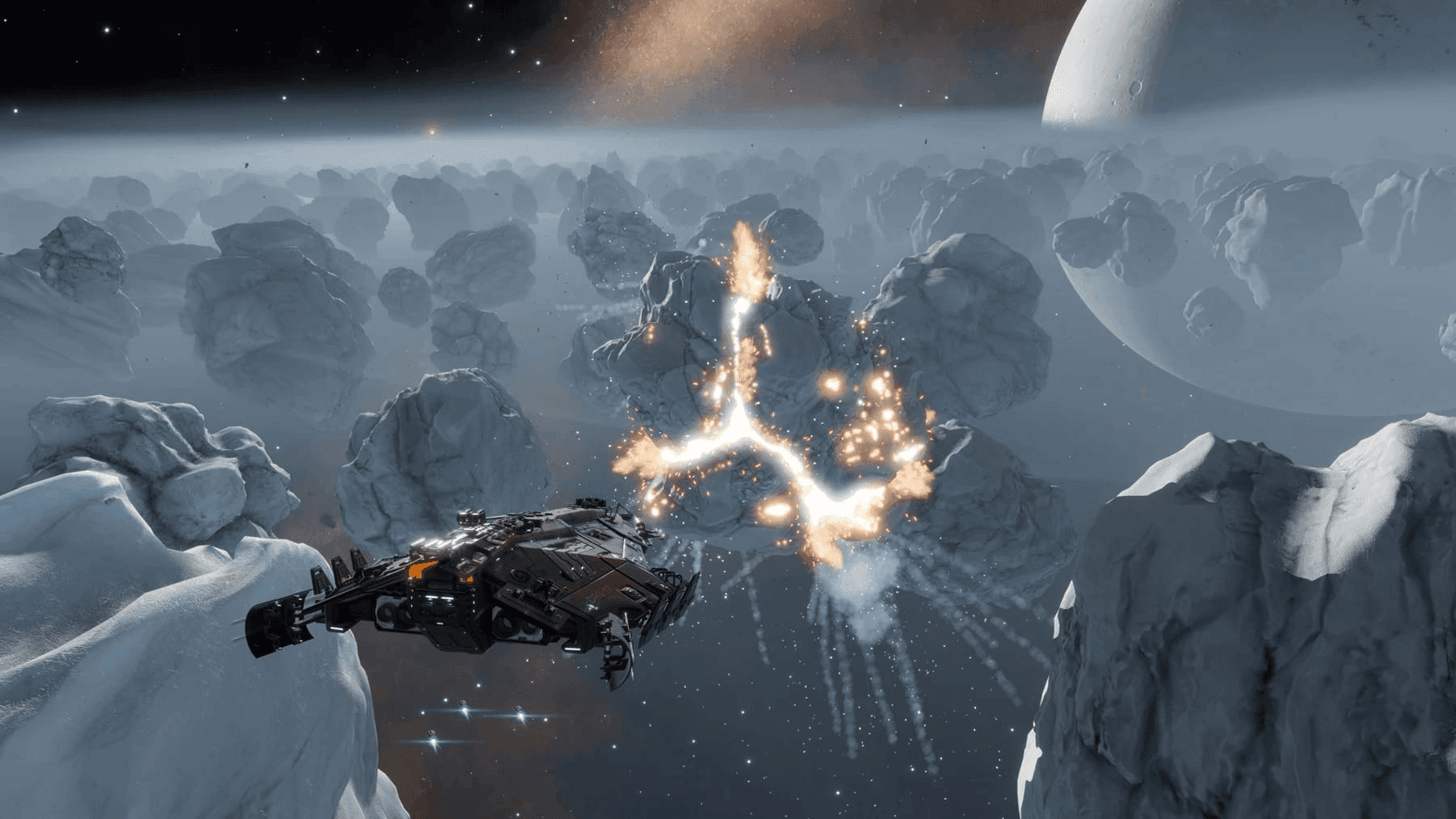 Seismic charges split a motherlode along its fissures. - Source Elite Dangerous Wiki