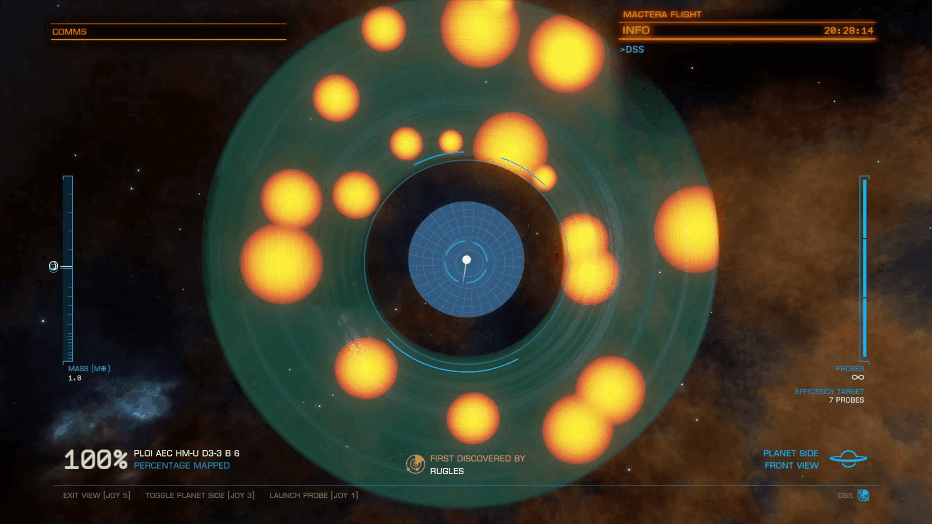 A ring mapped with the DSS showing the mining hotspots. - Source ED Mining